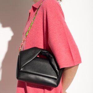 J.W. Anderson Black Silicone Strap Midi Twister Bag